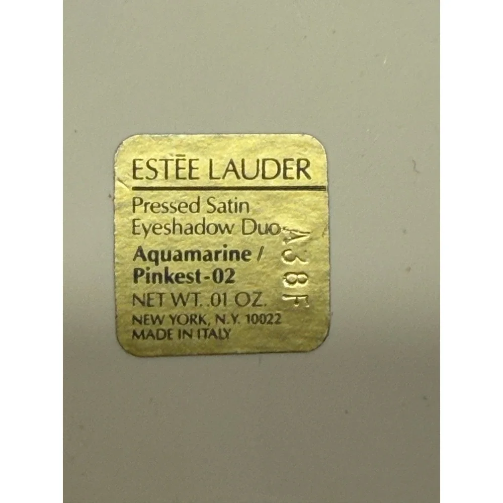 Estee Lauder Pressed Satin‎ Eyeshadow Duo Aquamarine Pinkest-02 Vintage 02 A38F